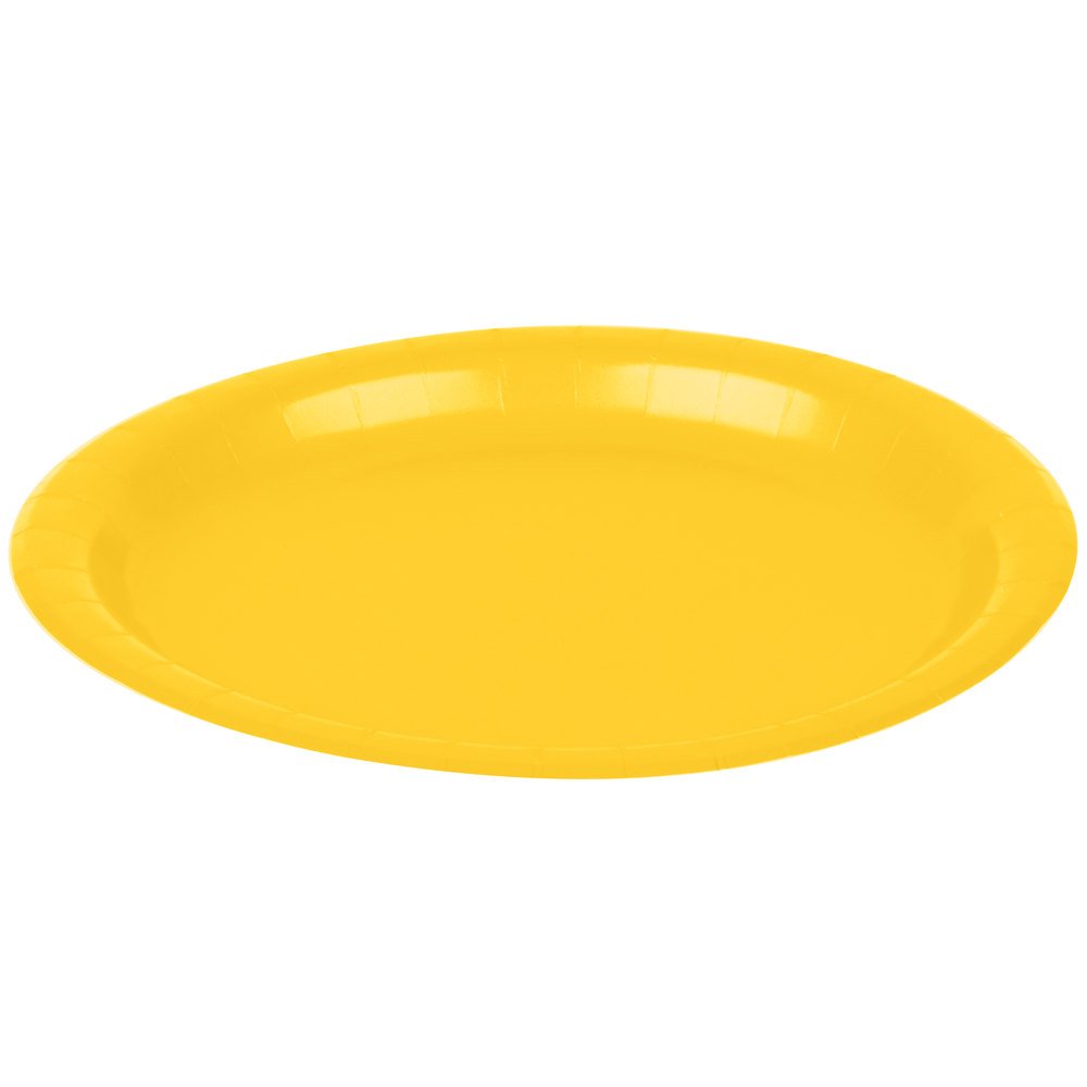 Yellow Sunshine Disposable Paper Plates - 6.75'', 20 Count - Perfect for Birthdays, Weddings, Baby Showers