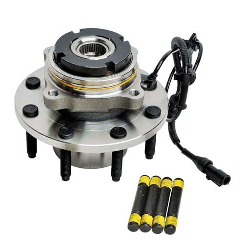 Detroit Axle - 4WD Front Wheel Bearing Hubs for 99-04 Ford F-250 F-350 Super Duty, 00-02 Ford Excursion, 2000 2001 2002 Wheel Bearing and Hubs Assembly [w/Coarse Thread] Replacement