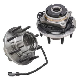 Detroit Axle - 4WD Front Wheel Bearing Hubs for 03-04 Ford F-250 F-350 Super Duty, 03-05 Ford Excursion, SRW 2003 2004 Wheel Bearing and Hubs Assembly Replacement w/ABS