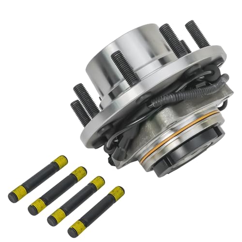 Detroit Axle - 4WD Front Wheel Bearing Hubs for 99-04 Ford F-250 F-350 F-450 F-550 Super Duty [DRW; 4-Wheel ABS], 1999 2000 2001 2002 2003 2004 Ford Wheel Bearing and Hubs Assembly Set Replacement