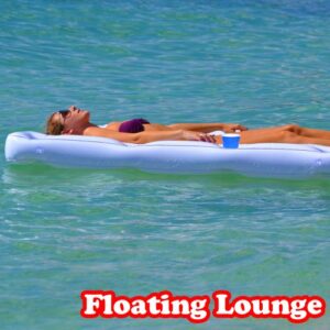 GoPong Pool Lounge Beer Pong Inflatable with Social Floating, White