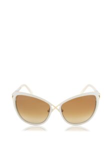 tom ford celia sunglasses, ivory/gold, 59-17-130