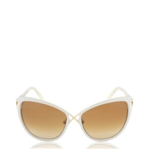 Tom Ford Celia Sunglasses, Ivory/Gold, 59-17-130