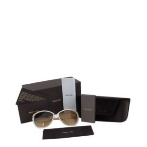 Tom Ford Celia Sunglasses, Ivory/Gold, 59-17-130