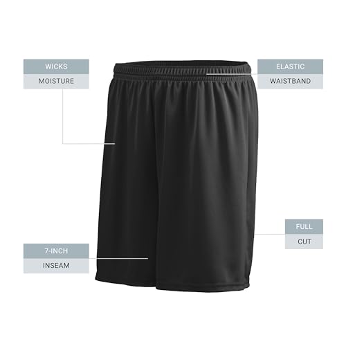 Augusta Sportswear Mens Octane Shorts, Black, Medium US