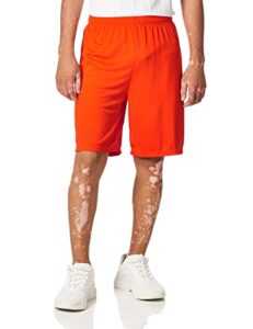 augusta sportswear men's standard training short, orange, medium