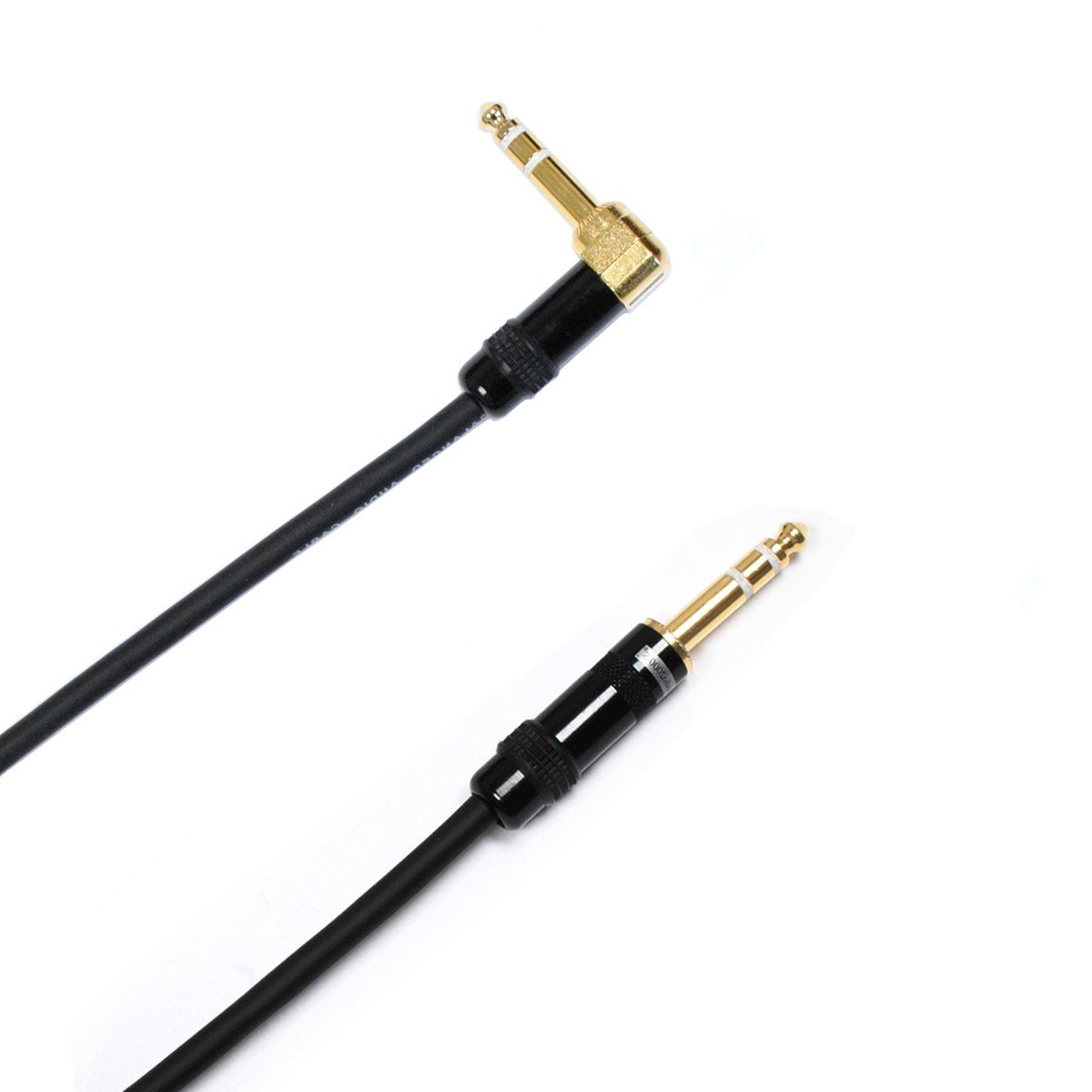 Audio2000's C26001P2 1 Ft 1/4" TRS Right Angle to 1/4" TRS Cable (2 Pack)