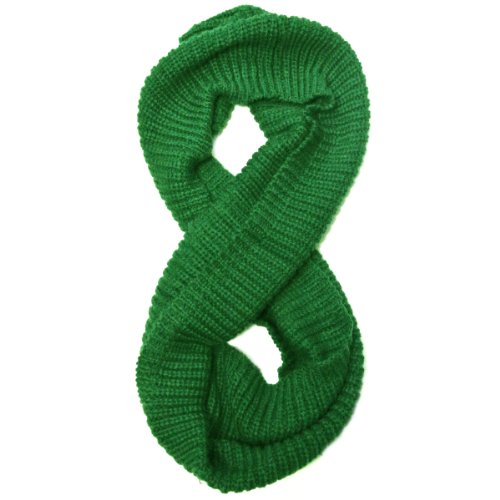 Wrapables Thick Knitted Winter Warm Infinity Scarf, Forest Green