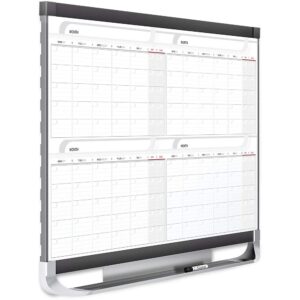 Quartet Dry Erase Calendar Board, Magnetic Whiteboard Planner, 4' x 3', 4 Months, Total Erase Surface, Prestige 2 (4MCP43P2)