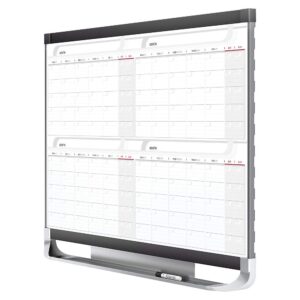 Quartet Dry Erase Calendar Board, Magnetic Whiteboard Planner, 4' x 3', 4 Months, Total Erase Surface, Prestige 2 (4MCP43P2)