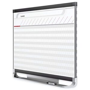 Quartet Prestige 2 Magnetic Total Erase Project Planner, 4 x 3 Feet Board with 28 Row/42 Column Chart (PP43P2), Graphite, White