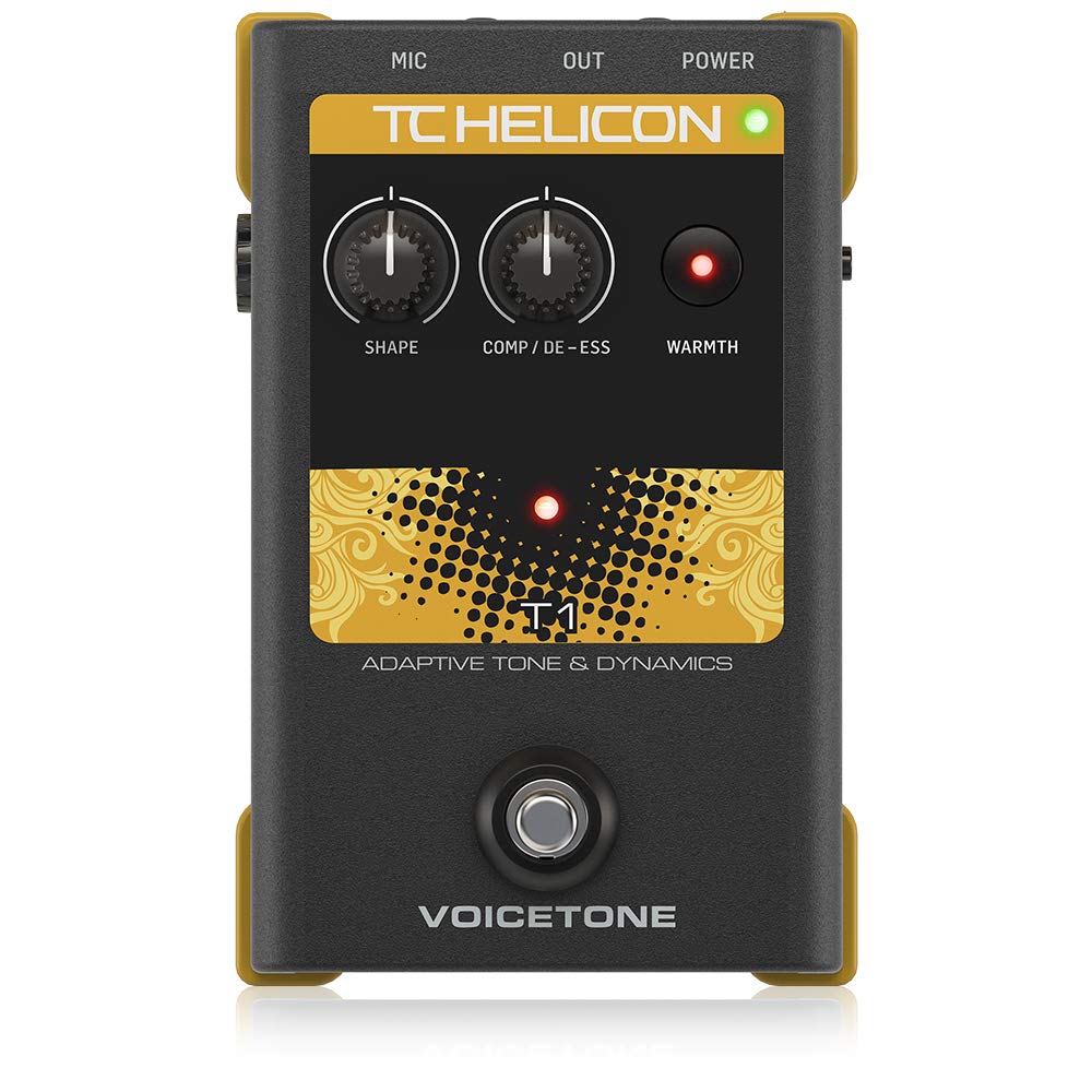 TC Helicon VOICETONE T1 Single-Button Stompbox for Studio Mastered Vocal Tone