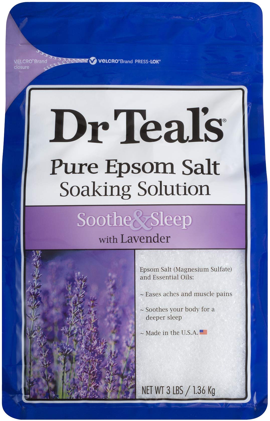 Dr Teal's Epsom Salt Bath Soaking Solution Gift Set (Eucalyptus and Lavender 2 Pack, 3lb Each) - Soothe and Sleep & Relax and Relief - Soothe Achy Muscles at Home - Pure Epsom Salts & Essential Oils