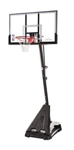 spalding nba hercules portable basketball hoop - 54" acrylic backboard, black base