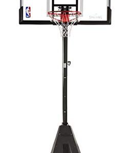 Spalding NBA Hercules Portable Basketball Hoop - 54" Acrylic Backboard, Black Base