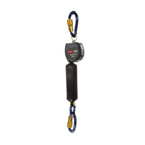 3M DBI-SALA Nano-Lok 3101235 Self Retracting Lifeline, 6-Foot, 3/4-Inch Dynema Polyester Web, Aluminum Carabiner, Swiveling Anchor Loop With Aluminum Carabiner, Blue