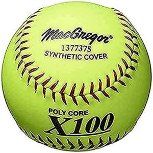 macgregor x52re asa slow pitch synthetic softball, 12-inch, pack of 12