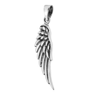 AerraVida Heavenly Angel Wing .925 Sterling Silver Pendant | Cute Wings of Angel DIY Pendant for Women