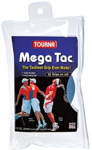 tourna mega tac extra tacky overgrip, blue, 10 pack