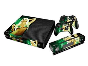 protective vinyl decal skin/stickers wrap for xbox one console+ 2 controllers+kinect-weed girl