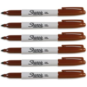 sharpie fine point brown original permanent marker (6-each)