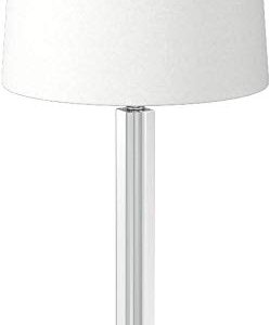 SAFAVIEH Lighting Collection Tyrone Modern Crystal Column 27-inch Bedroom Living Room Home Office Desk Nightstand Table Lamp Set of 2 (LED Bulbs Included)