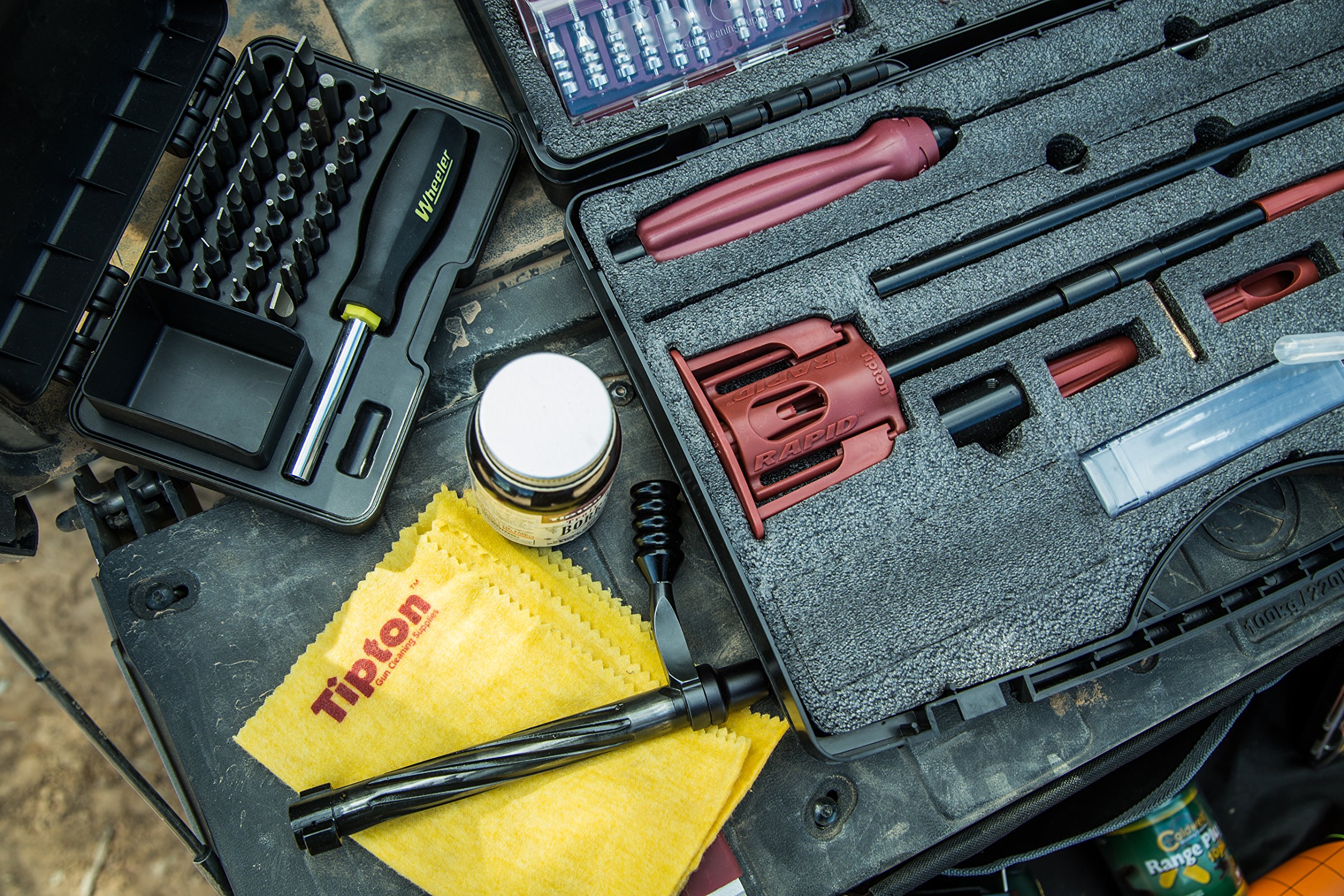 Tipton Ultra Cleaning Kit with Jags, Brushes and Bore Guide in Storage Case for Firearm Cleaning and Maintenance