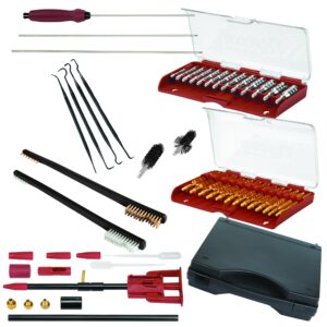 Tipton Ultra Cleaning Kit with Jags, Brushes and Bore Guide in Storage Case for Firearm Cleaning and Maintenance