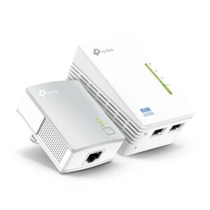 tp-link powerline wifi extender - powerline adapter with wifi, wifi booster, plug & play, power saving, ethernet over power, expand both wired and wifi connections, av600 (tl-wpa4220 kit)