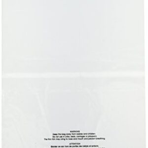 Uline 14" x 20" Self Seal Poly Bags with Suffocation Warning, Easy Peel and Stick Clear, 1.5 mil (S-19132) 100 count