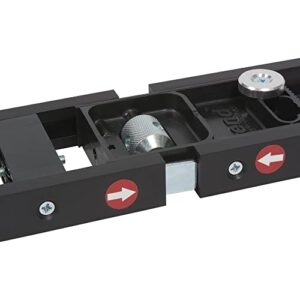 Trend Two-Part Skeleton Hinge Jig with Adjustable Blocks, Robust Carry Case & Guide Bush for Hinge Recess Cutting, Black, H/JIG/C