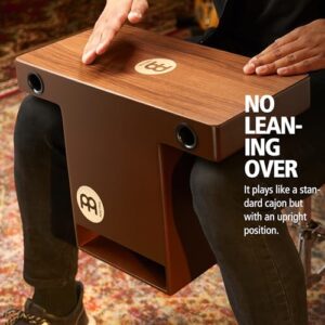 Meinl Slaptop Cajon Box Drum with Internal Snares and Forward Projecting Sound Ports - NOT MADE IN CHINA - Walnut Playing Surface, 2-YEAR WARRANTY (TOPCAJ2WN)