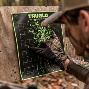 TRUGLO Tru-See 5-Bull 12X12 Bright Fluorescent Self-Adhesive High-Visible Reactive Splatter Target with Increased Target Life, 6-Pack/Pink