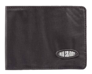 big skinny men's slimline bi-fold slim wallet, holds up to 25 cards, black