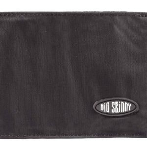 Big Skinny Men's Slimline Bi-Fold Slim Wallet, Holds Up to 25 Cards, Black