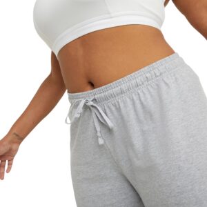 Champion, Lightweight Lounge, Comfortable Jersey Pants for Women, 31.5" (Plus Size Available), Oxford Gray, Large