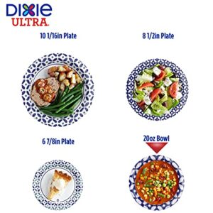 Dixie Ultra, Large Paper Bowls, 20 Oz, 52 Count, Microwave Safe, Disposable Bowls Great For Breakfast, Lunch, And Dinner Meals