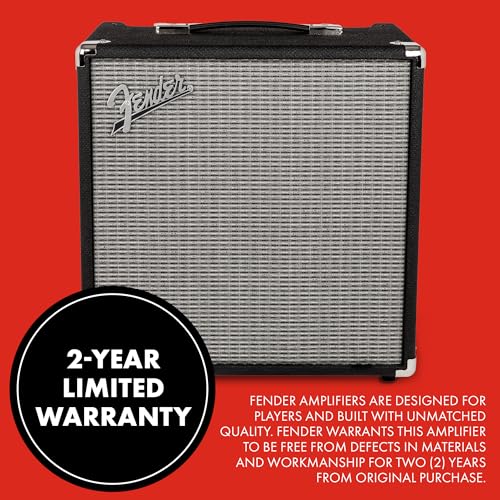 Fender Rumble 40 V3 Bass Amp for Bass Guitar, Bass Combo, 40 Watts, with 2-Year Warranty 8 Inch Speaker, with Overdrive Circuit and Mid-Scoop Contour Switch