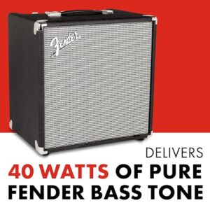 Fender Rumble 40 V3 Bass Amp for Bass Guitar, Bass Combo, 40 Watts, with 2-Year Warranty 8 Inch Speaker, with Overdrive Circuit and Mid-Scoop Contour Switch