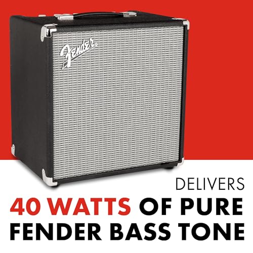 Fender Rumble 40 V3 Bass Amp for Bass Guitar, Bass Combo, 40 Watts, with 2-Year Warranty 8 Inch Speaker, with Overdrive Circuit and Mid-Scoop Contour Switch