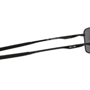 Oakley Men's OO4075 Square Wire Rectangular Sunglasses, Polished Black/Black Iridium, 60 mm