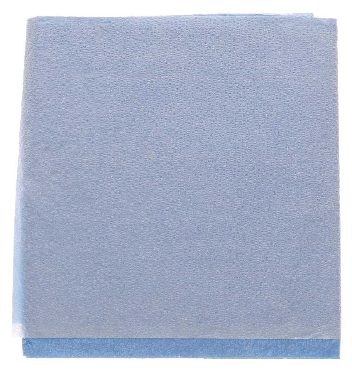 Medline Disposable Tissue/Poly Flat Stretcher Sheets, 40" x 72", Blue (Pack of 50)