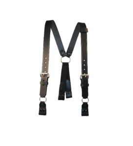 boston leather fireman's suspenders with loop attachment - size regular (39-1/2" - 45-1/2")