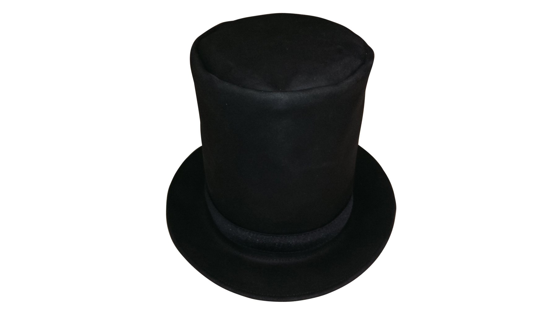 Sharpshooter Tall Leather Abraham Lincoln Stovepipe Black High Top Hat