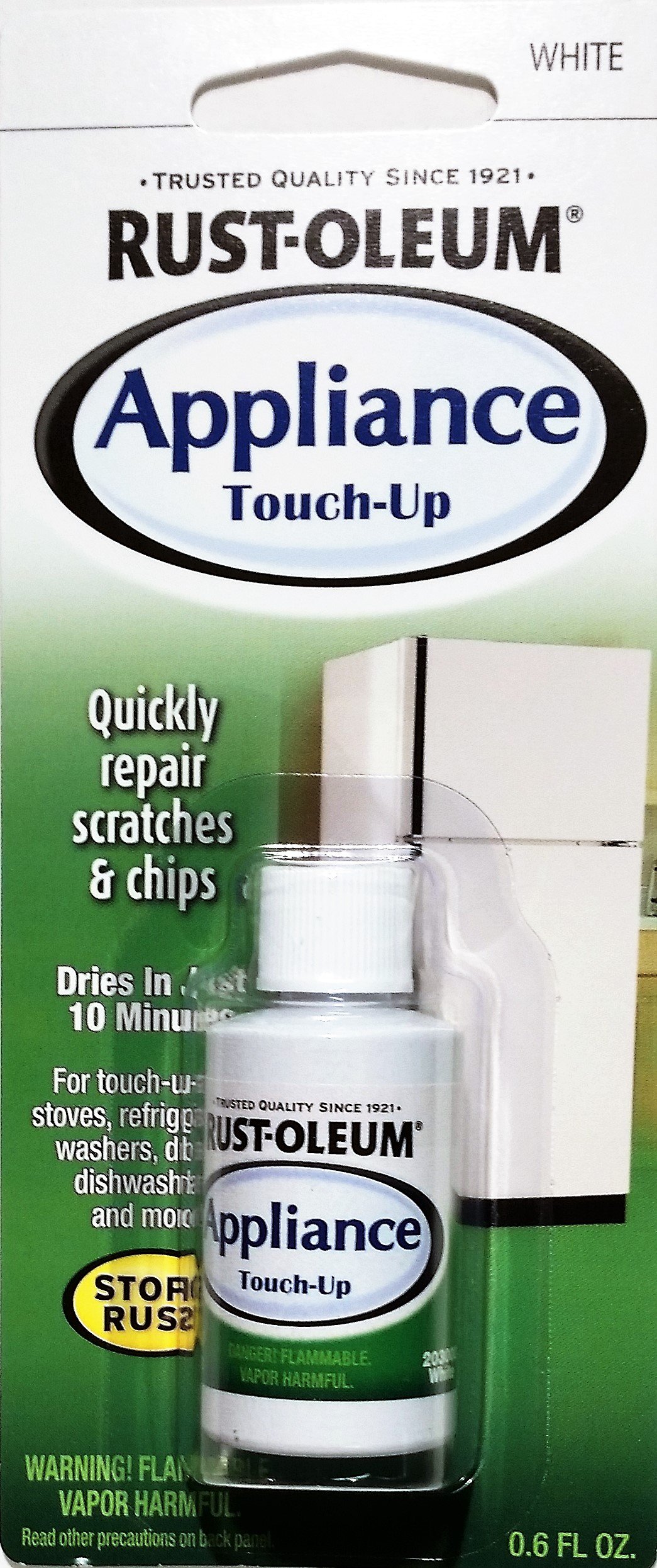 Rust-Oleum 203000 6 Pack .6-Ounce Specialty Brush Bottle Appliance Touch Up, White