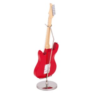 Broadway Gifts Co. Red Electric Guitar with Case and Stand Replica Miniature Figurine 7 Inch New