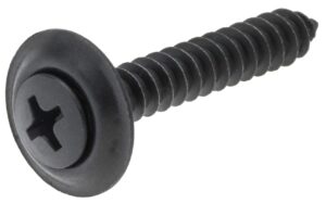 the hillman group 3142 10 x 3/4-inch oval phillips trim screw with washer, 20-pack,black phosphate