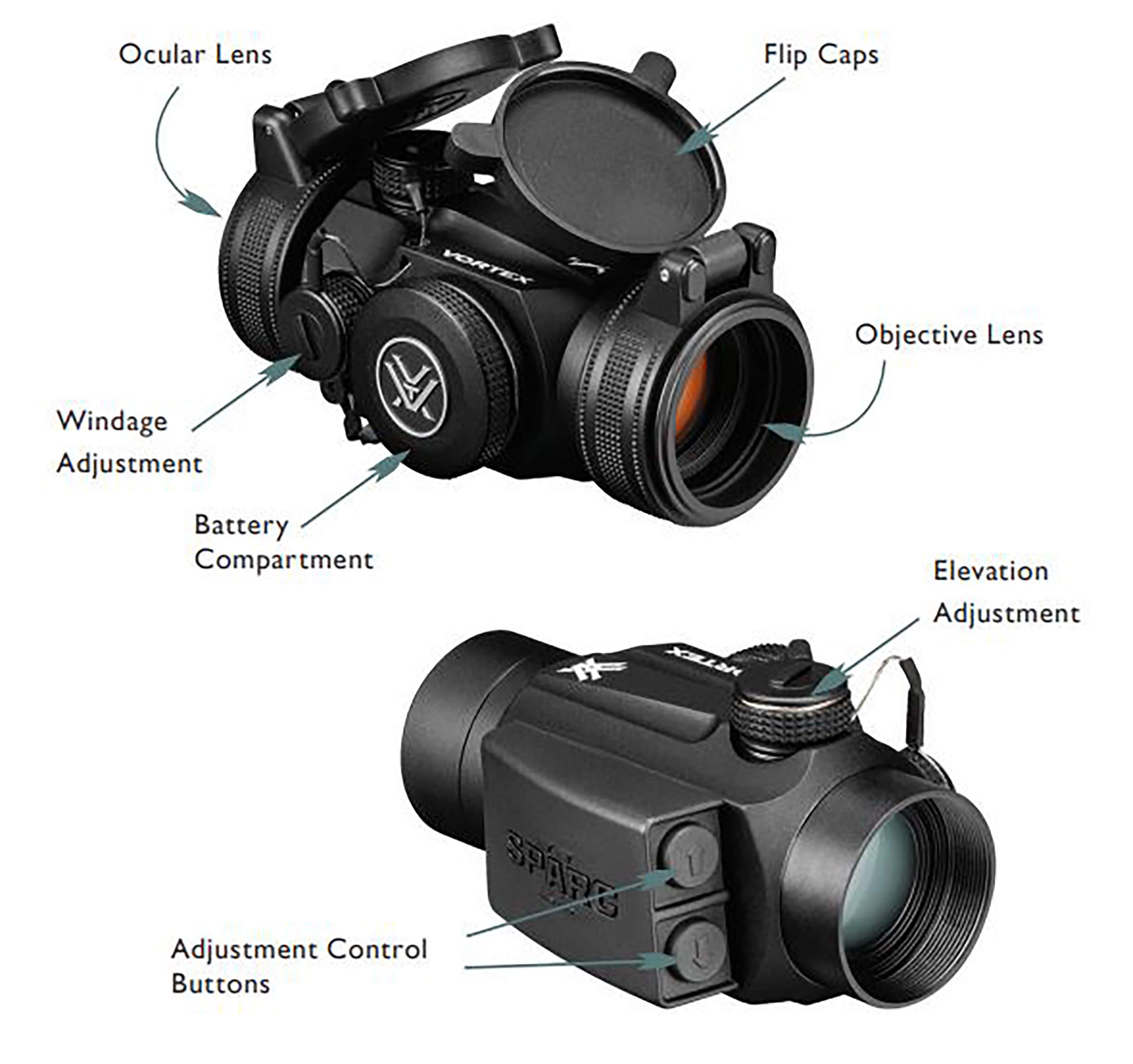 Vortex Optics Sparc II Red Dot Sight - 2 MOA Dot