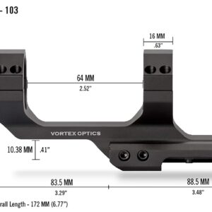 Vortex Optics Sport Cantilever 1-Inch Mount - 3-Inch Offset