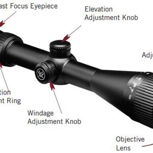 Vortex Optics Crossfire II 3-12x56 Adjustable Objective Hog Hunter, Second Focal Plane, 30mm Tube Riflescope - V-Brite Illuminated Reticle , black